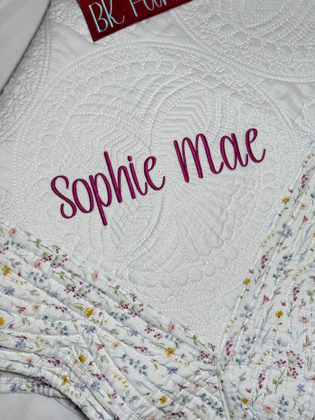 Wildflower Heirloom Baby Quilt