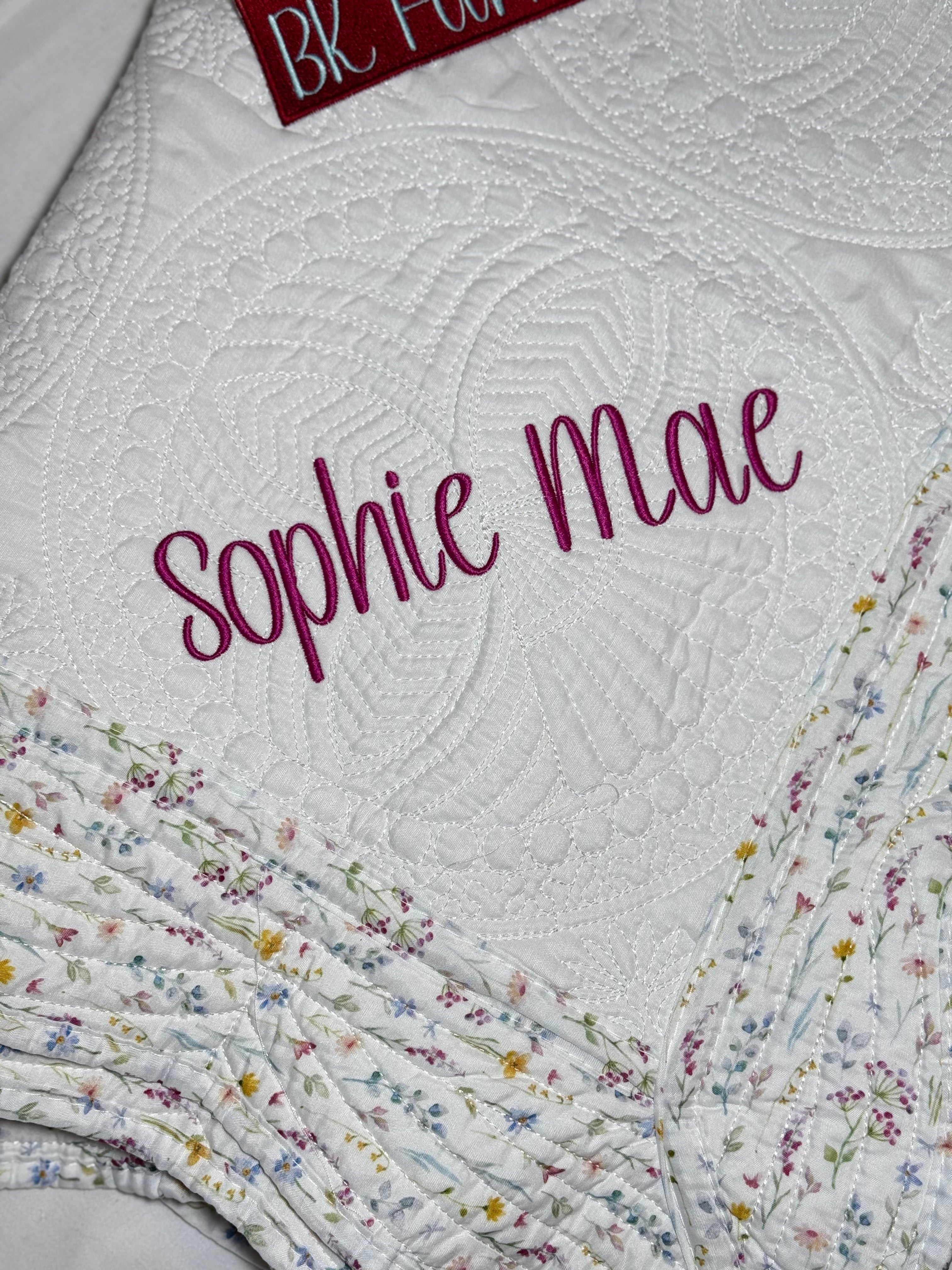 Wildflower Heirloom Baby Quilt