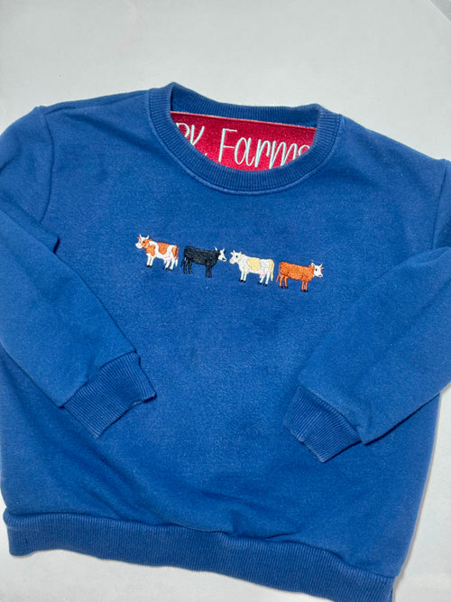 4 Cows farming toddler sweatshirt