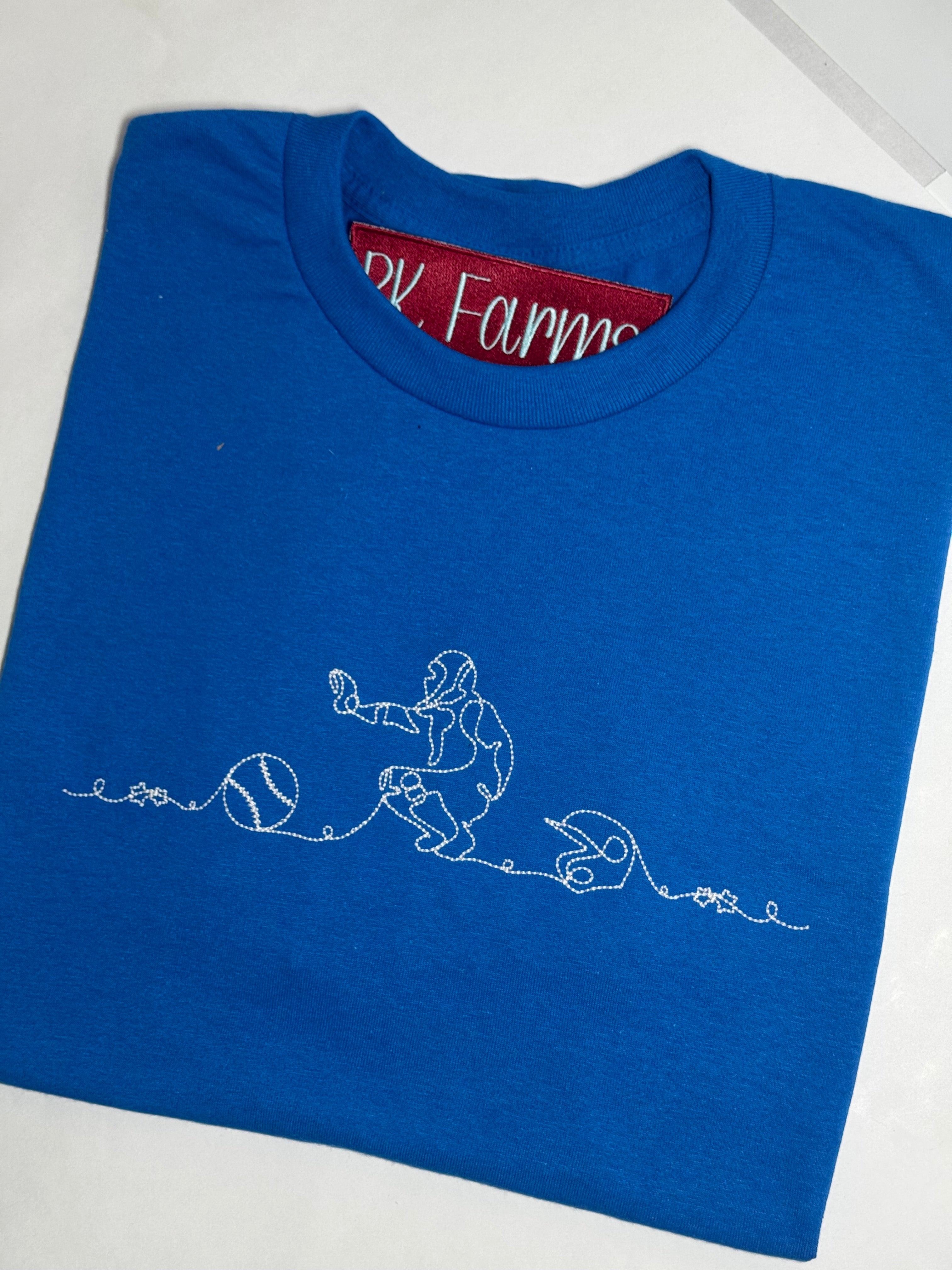 Baseball Catcher Line Art Toddler Sweatshirt
