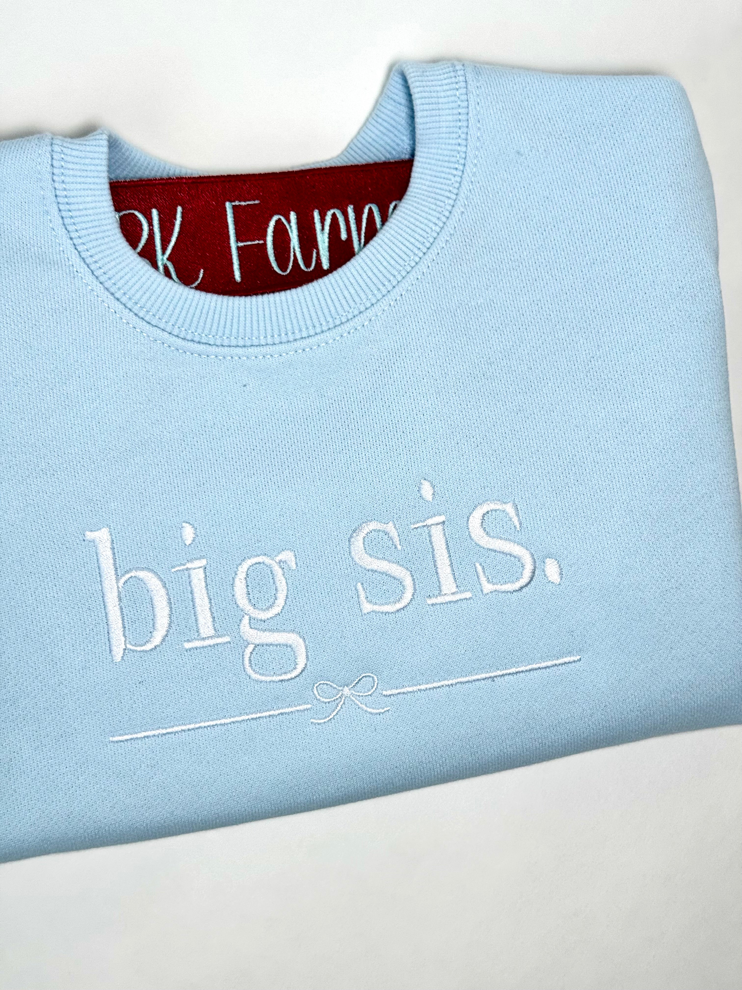 Big Sis with bow toddler sweatshirt