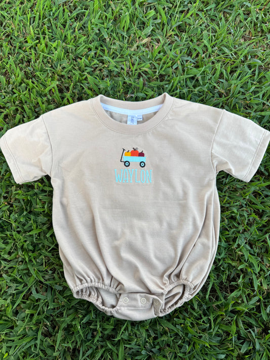 Pumpkins in Wagon Baby Romper