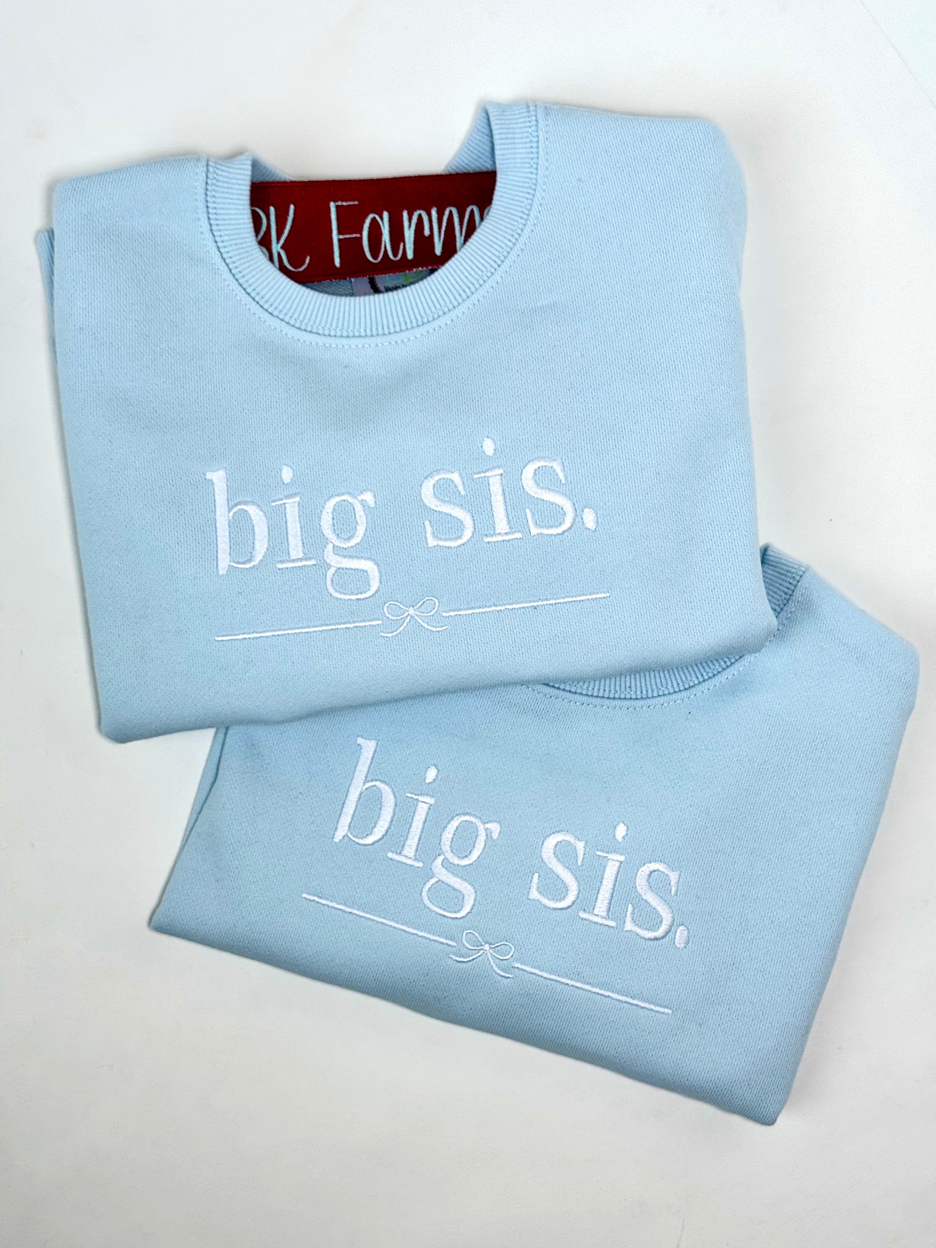 Big Sis with bow toddler sweatshirt