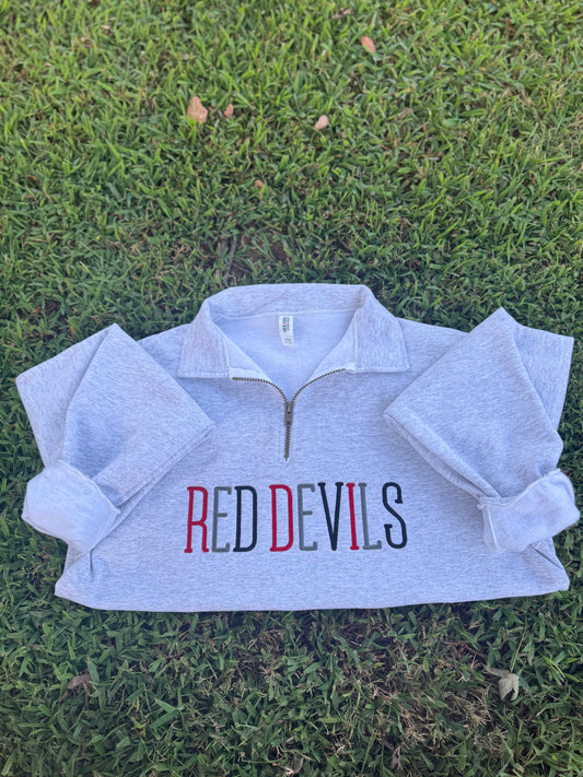 High school 1/4 zip pullover