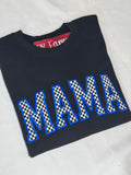 Retro Black and White Checkered MAMA sweatshirt