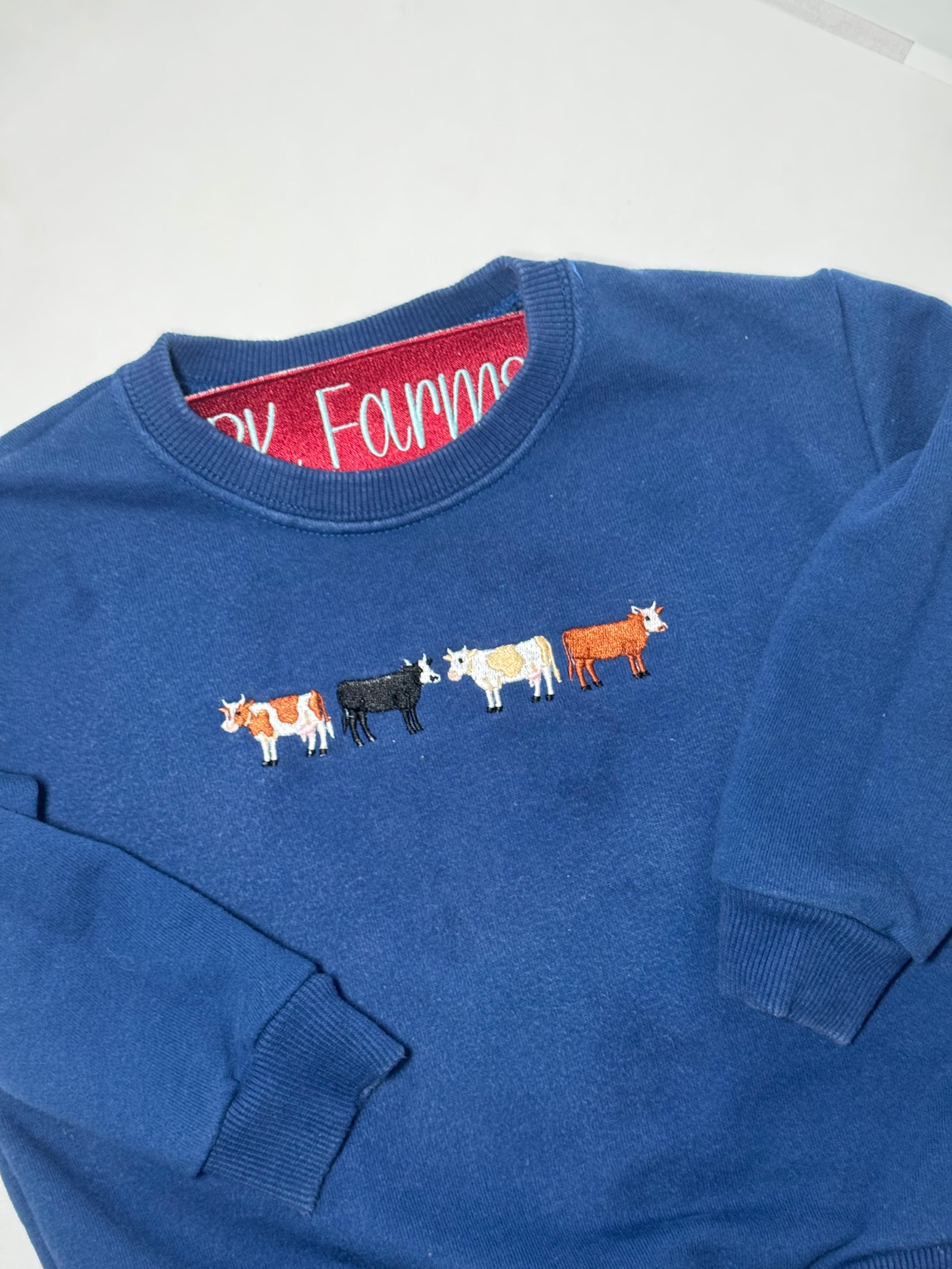 4 Cows farming toddler sweatshirt
