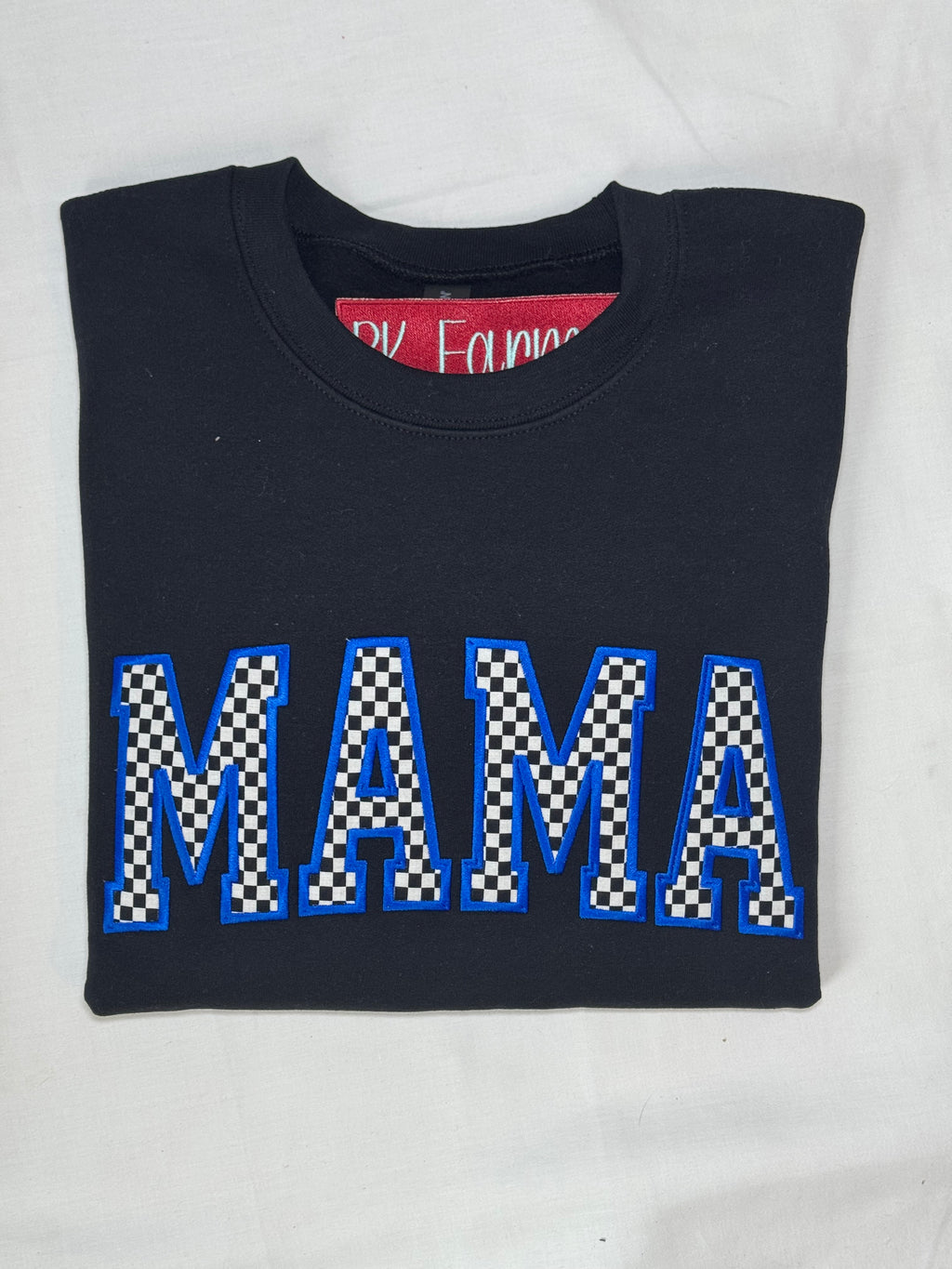 Retro Black and White Checkered MAMA sweatshirt