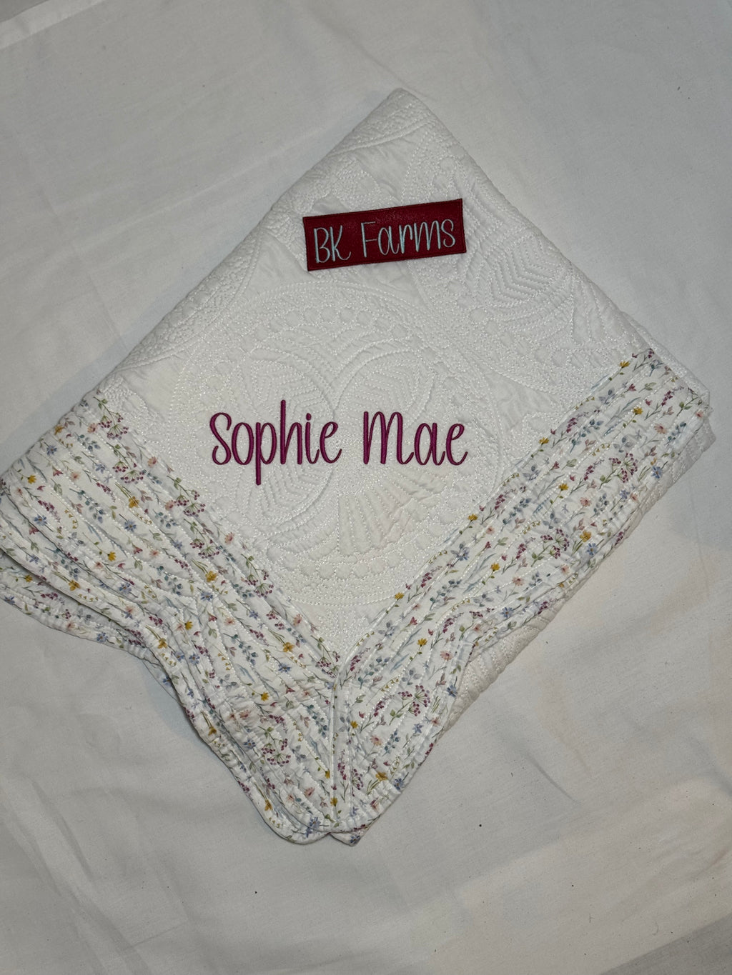 Wildflower Heirloom Baby Quilt