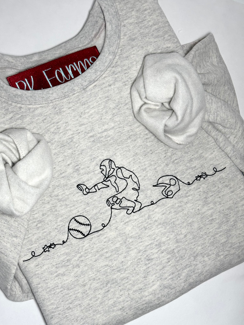 Baseball Catcher Line Art Sweatshirt