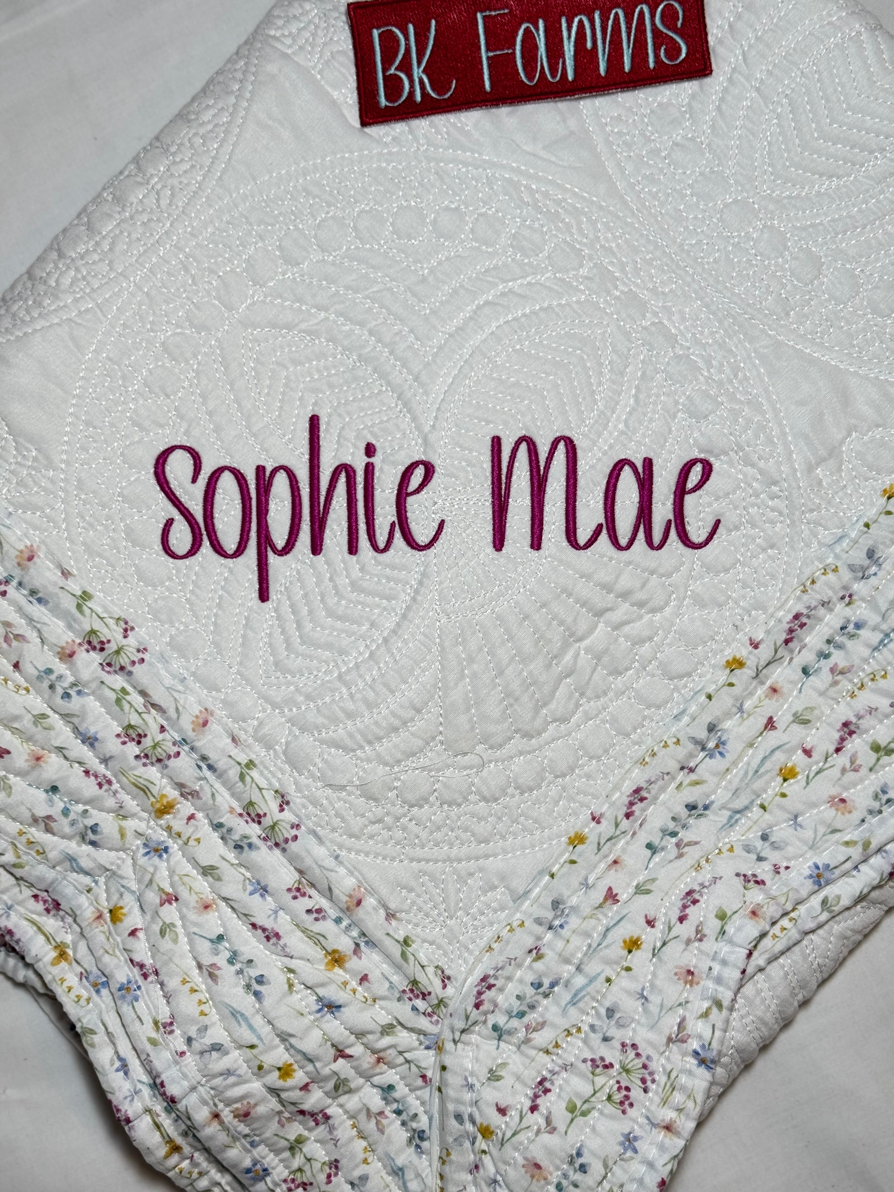 Wildflower Heirloom Baby Quilt