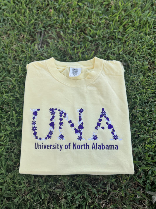 Purple Flowered University Comfort Color