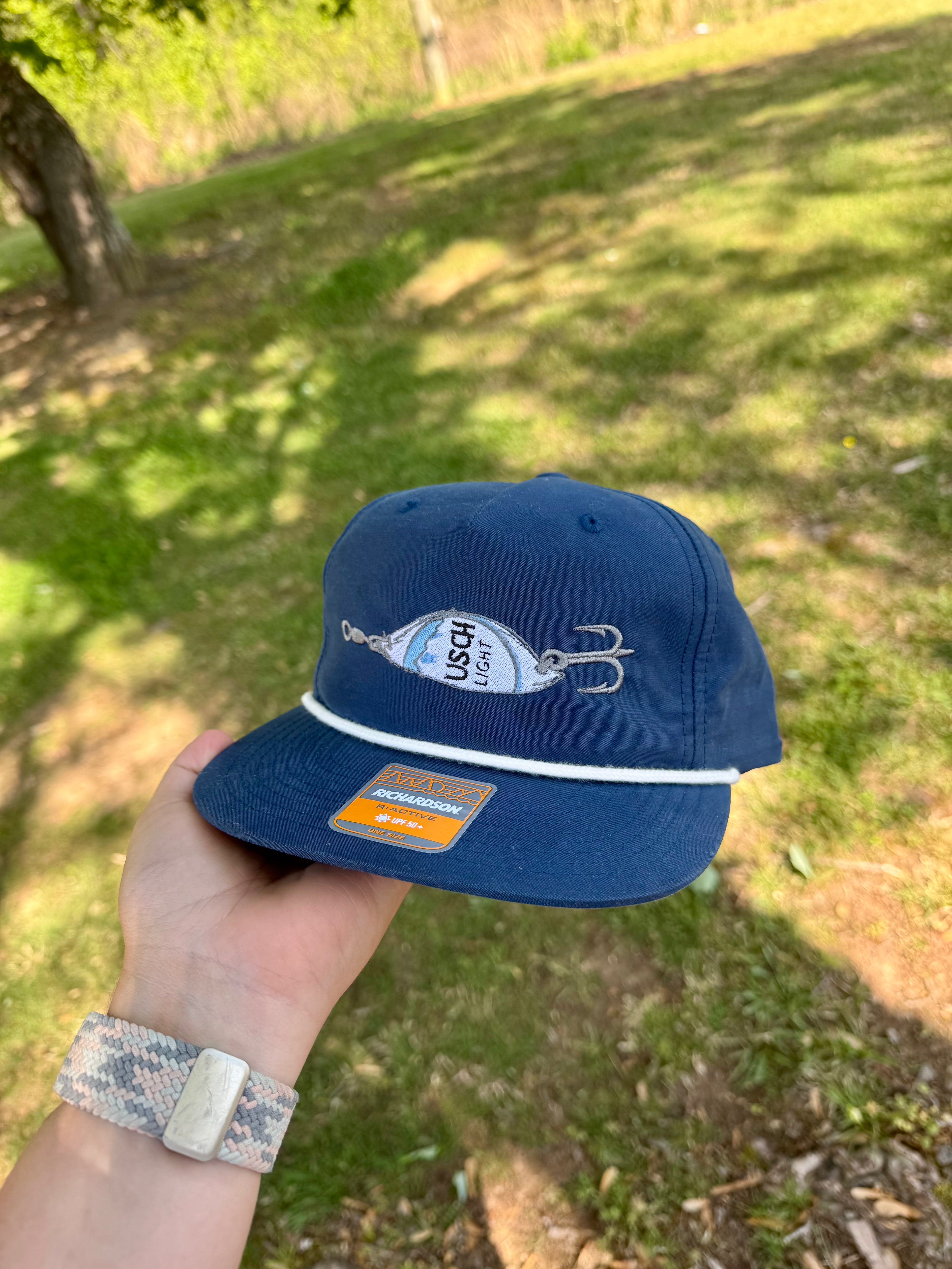 Vintage Bush Light Fishing lure hat